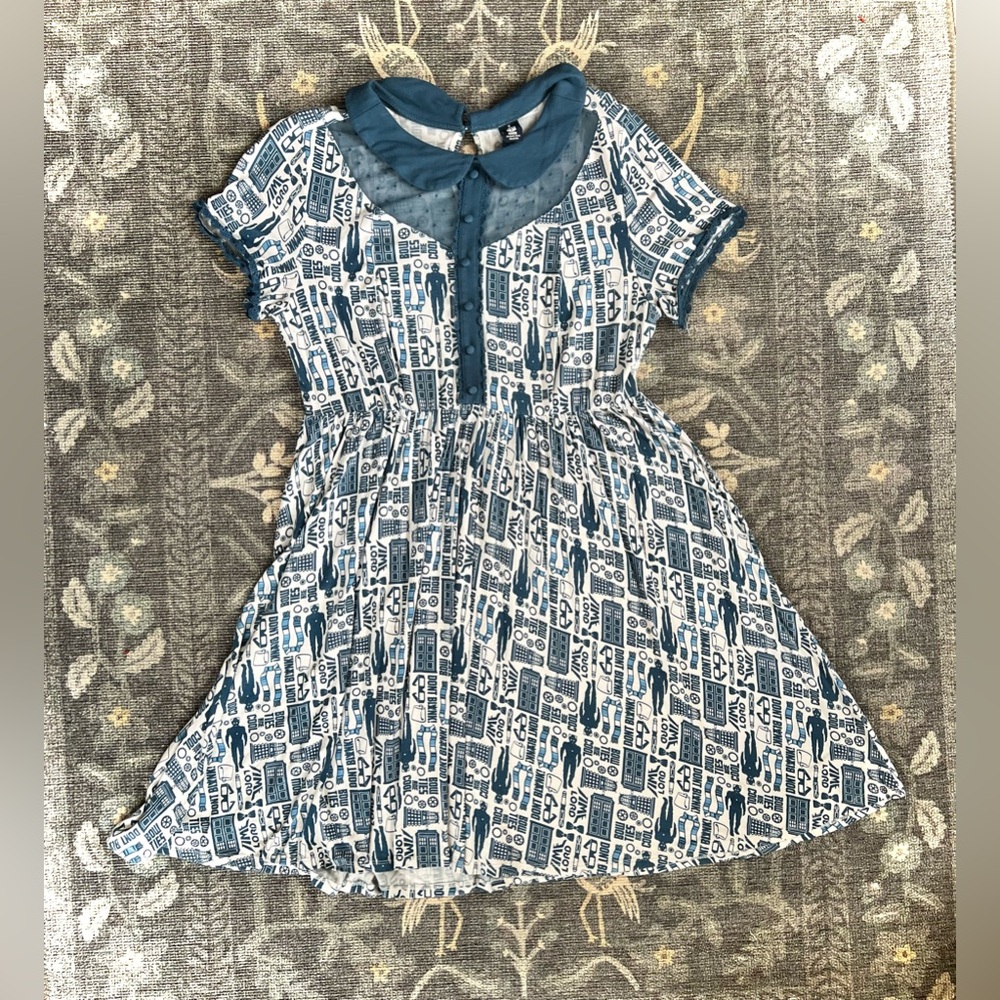 Doctor Who TARDIS Print Peter Pan Collar Dress